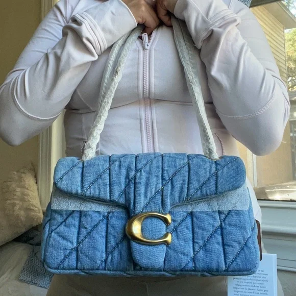 Coach Denim Quilted 26 Shoulder Bag - Picture 13 of 14